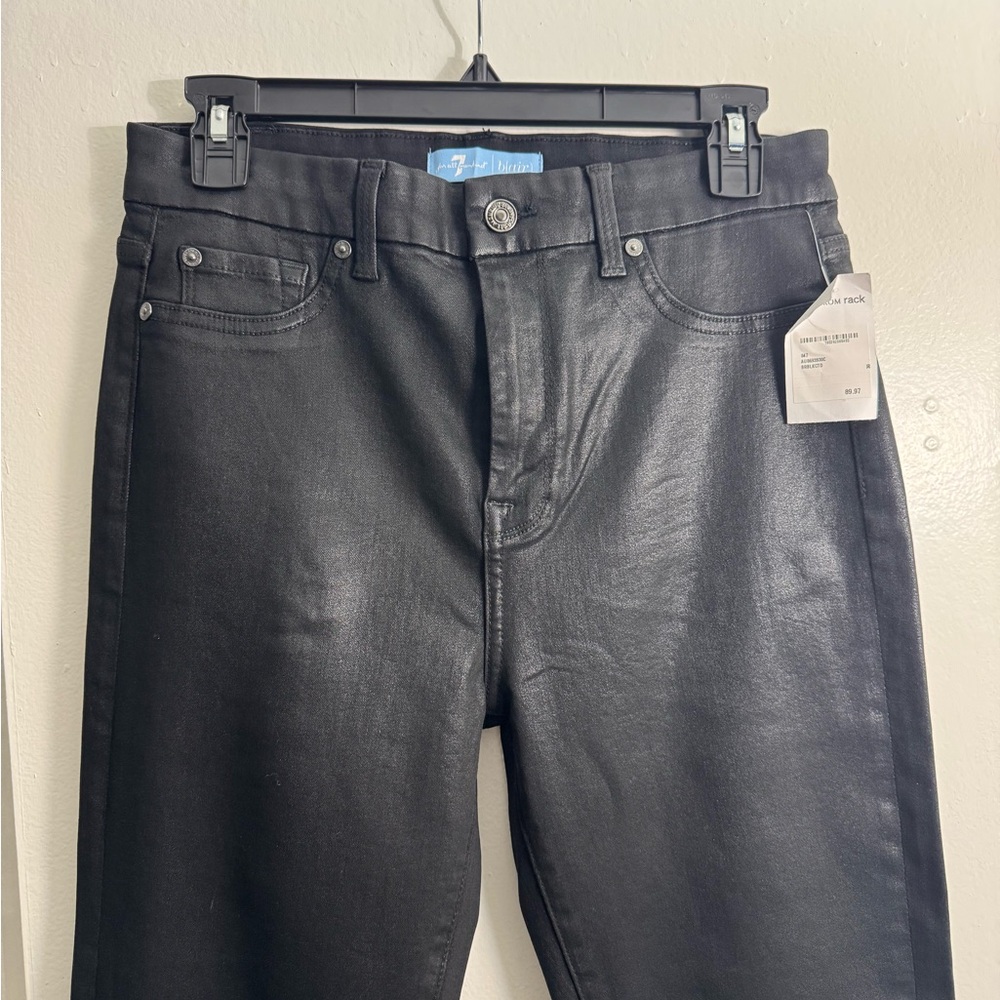 7 for all mankind Black Shinny Stretchy Jeans